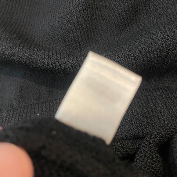 ~ St. John Caviar 12 Skirt Black Long Maxi Floor Side Slit Luxury Knit 14 16 XL - Picture 10 of 10